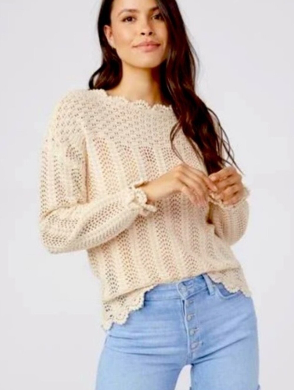 Paige Kuzuyu Sweater - Ecru size Medium